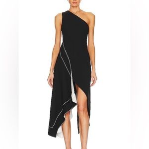 NWOT. L’Academie cillian maxi dress in black size L.